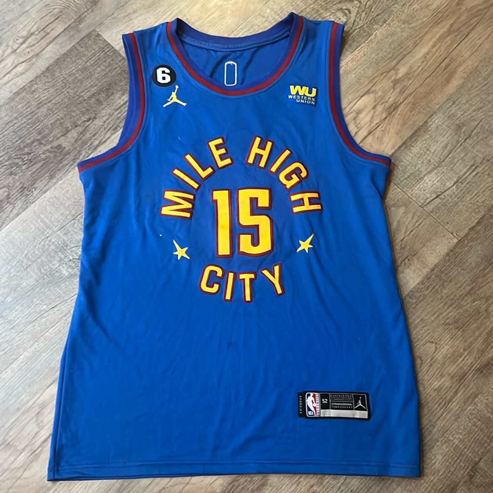 NBA Nikola Jovic #15 Denver Nuggets Blue Jersey - City Édition